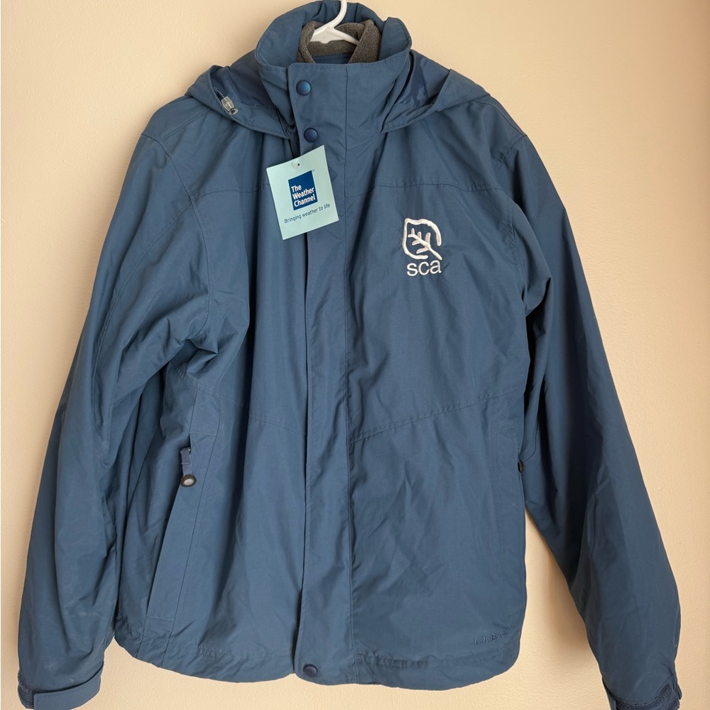 NWT Men’s LL Bean Weather Channel 3-in-1 Parka Jacket Size Medium Blue